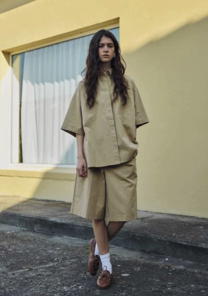 画像3: NORR - Esther Wide Shorts ワイドハーフパンツ - Camel (3)