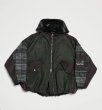 画像9: ［RAVE REVIEW］BILLIE BOMBER JACKET - DARK GREEN x GREY CHECK (9)