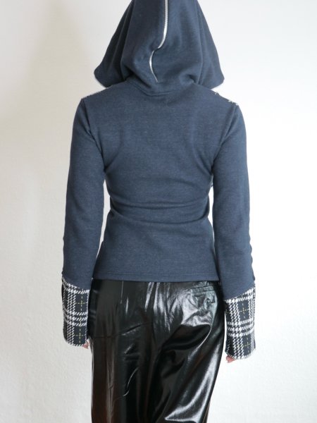 画像15: ［RAVE REVIEW］DEA ZIP HOODIE - NAVY/TARTAN (15)