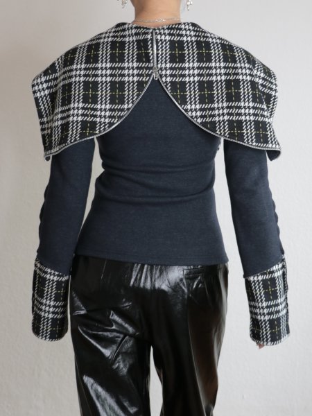 画像14: ［RAVE REVIEW］DEA ZIP HOODIE - NAVY/TARTAN (14)