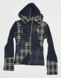 画像5: ［RAVE REVIEW］DEA ZIP HOODIE - NAVY/TARTAN (5)