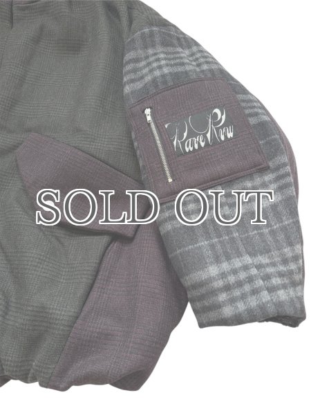 画像13: ［RAVE REVIEW］BILLIE BOMBER JACKET - DARK GREEN x GREY CHECK (13)