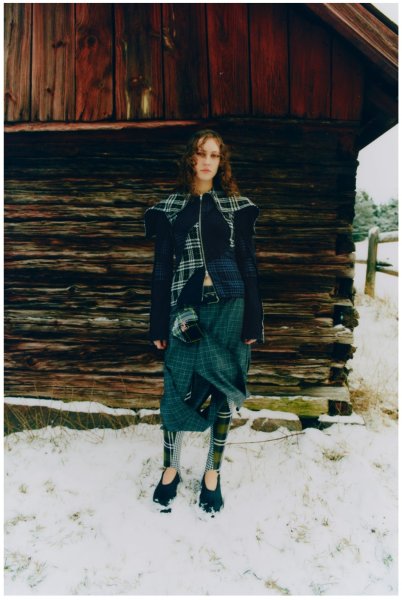 画像18: ［RAVE REVIEW］DEA ZIP HOODIE - NAVY/TARTAN (18)