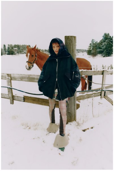 画像21: ［RAVE REVIEW］BILLIE BOMBER JACKET - DARK GREEN x GREY CHECK (21)