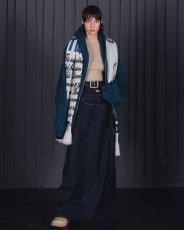 画像4: 【RED SEPTEMBER】JACGUARD SCARF WITH FRINGED END／フリンジエンドニットスカーフ［MULTI］ (4)