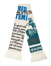 画像1: 【RED SEPTEMBER】JACGUARD SCARF WITH FRINGED END／フリンジエンドニットスカーフ［MULTI］ (1)