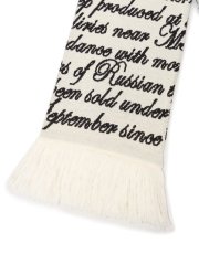 画像3: 【RED SEPTEMBER】JACGUARD SCARF WITH FRINGED END／フリンジエンドニットスカーフ［MULTI］ (3)