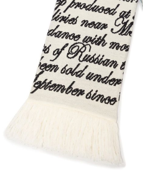 画像3: 50%OFF【RED SEPTEMBER】JACGUARD SCARF WITH FRINGED END／フリンジエンドニットスカーフ［MULTI］ (3)