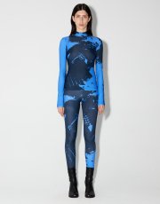 画像3: 【RED SEPTEMBER】FORM-FITTING LONG SLEEVE TOP／ハイネックプリントロングスリーブトップ［BLUE x BLACK］ (3)