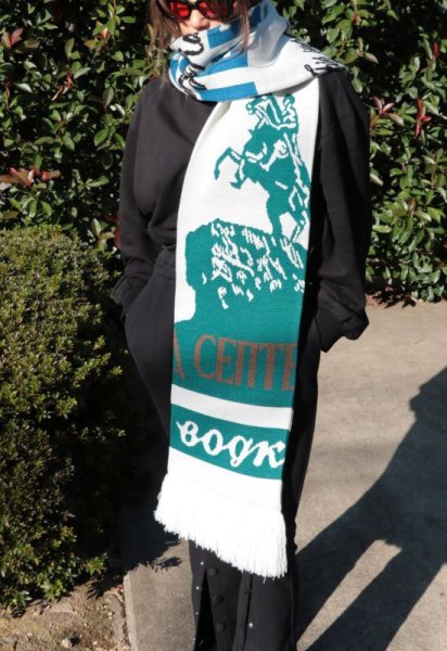 画像12: 50%OFF【RED SEPTEMBER】JACGUARD SCARF WITH FRINGED END／フリンジエンドニットスカーフ［MULTI］ (12)