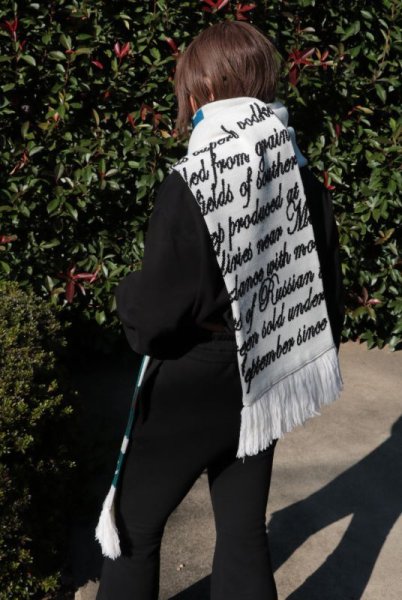 画像13: 50%OFF【RED SEPTEMBER】JACGUARD SCARF WITH FRINGED END／フリンジエンドニットスカーフ［MULTI］ (13)