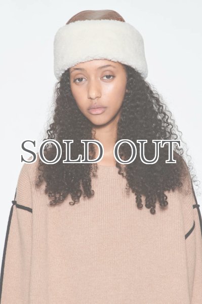 画像2: STAND STUDIO - Ruth Shearling Hat シアリングハット - Brown / white (2)
