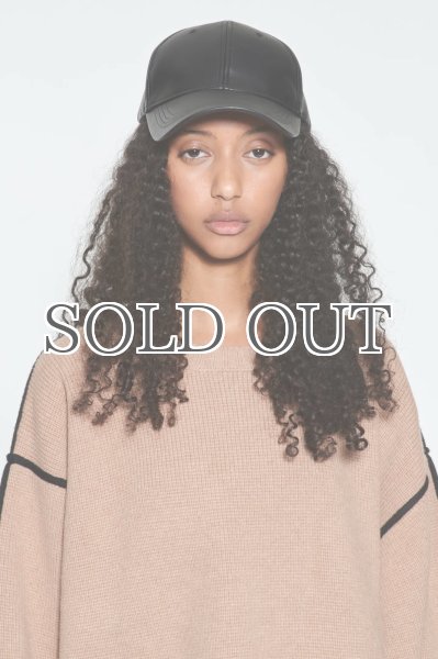 画像3: STAND STUDIO - Cia Cap フェイクレザーキャップ - Black (3)