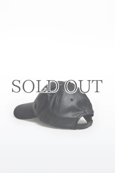 画像2: STAND STUDIO - Cia Cap フェイクレザーキャップ - Black (2)