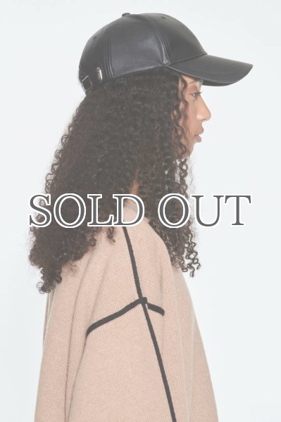 画像4: STAND STUDIO - Cia Cap フェイクレザーキャップ - Black (4)