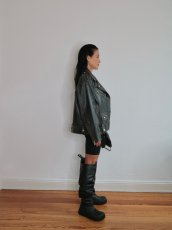 画像8: 【取り寄せ専用】［STAND STUDIO］Isobelle Biker Leather Jacket バイカーレザージャケット - Worn Black (8)