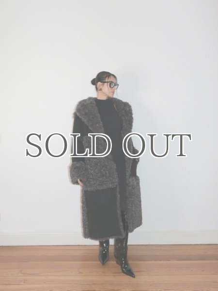 画像10: 【50%OFF】［STAND STUDIO］Becky Coat  フェイシアリングコート - Black/Grey (10)