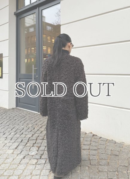 画像15: ［STAND STUDIO］Renata Curly Faux Fur Coat  カーリーエコファーコート - Dark Chocolate (15)