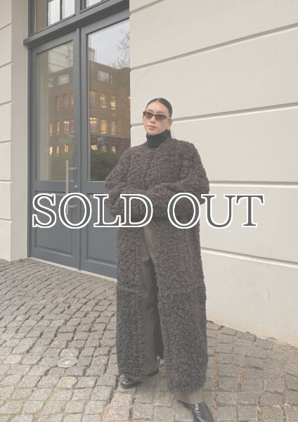 画像10: ［STAND STUDIO］Renata Curly Faux Fur Coat  カーリーエコファーコート - Dark Chocolate (10)