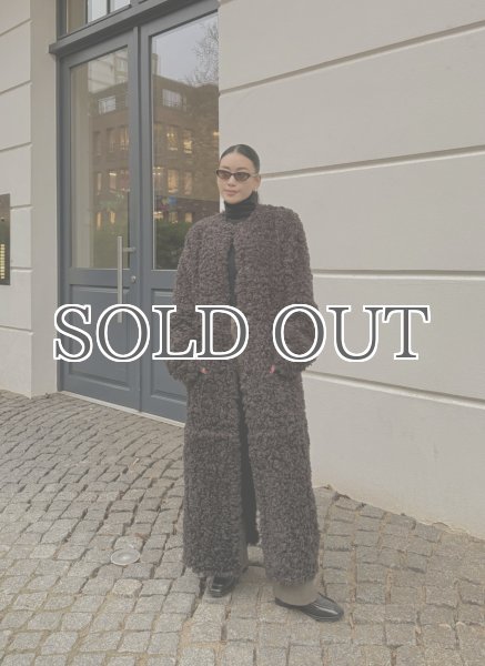 画像12: ［STAND STUDIO］Renata Curly Faux Fur Coat  カーリーエコファーコート - Dark Chocolate (12)