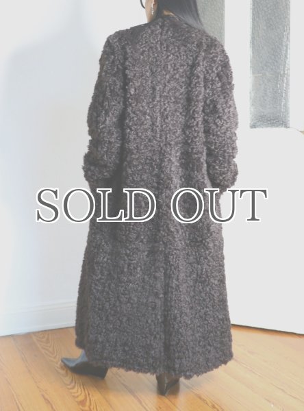 画像9: ［STAND STUDIO］Renata Curly Faux Fur Coat  カーリーエコファーコート - Dark Chocolate (9)