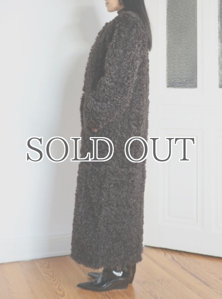 画像7: ［STAND STUDIO］Renata Curly Faux Fur Coat  カーリーエコファーコート - Dark Chocolate (7)