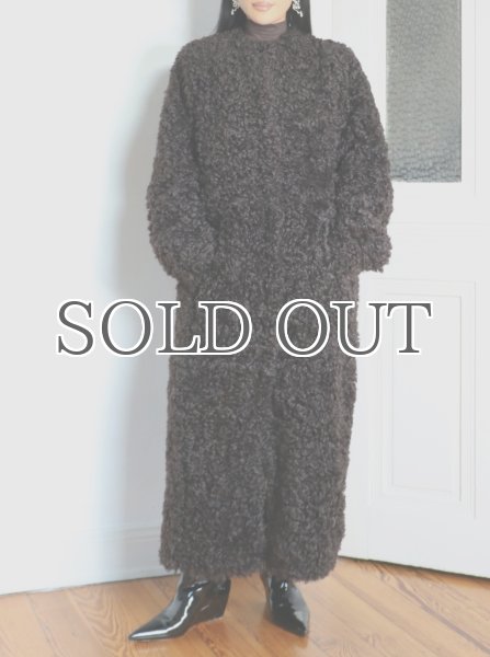 画像6: ［STAND STUDIO］Renata Curly Faux Fur Coat  カーリーエコファーコート - Dark Chocolate (6)