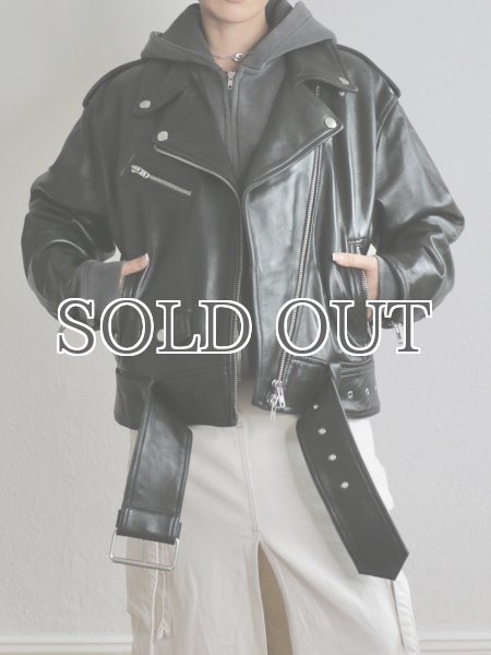 画像6: ［STAND STUDIO］ Isobelle Biker Leather Jacket バイカーレザージャケット - Black (6)