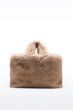 画像3: ［STAND STUDIO］ Livi Faux Fur Tote  ショルダーストラップ付きエコファートートバッグ - Natural (3)