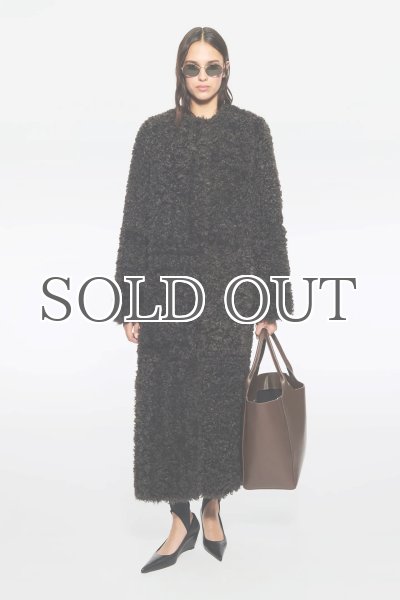 画像2: ［STAND STUDIO］Renata Curly Faux Fur Coat  カーリーエコファーコート - Dark Chocolate (2)