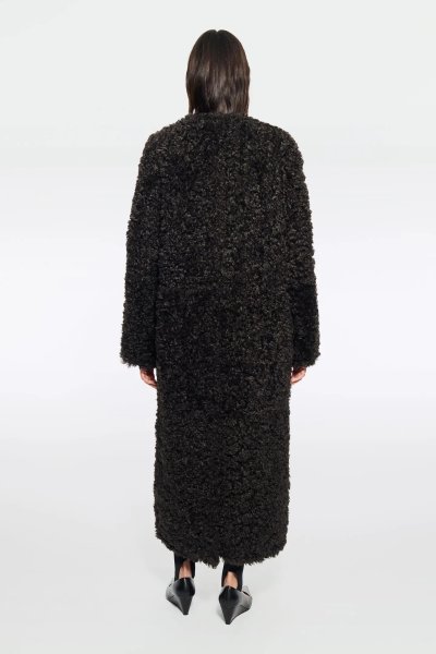 画像4: ［STAND STUDIO］Renata Curly Faux Fur Coat  カーリーエコファーコート - Dark Chocolate  (4)