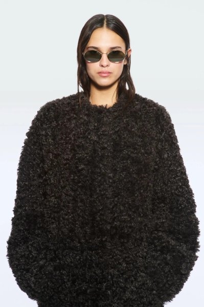 画像5: ［STAND STUDIO］Renata Curly Faux Fur Coat  カーリーエコファーコート - Dark Chocolate  (5)