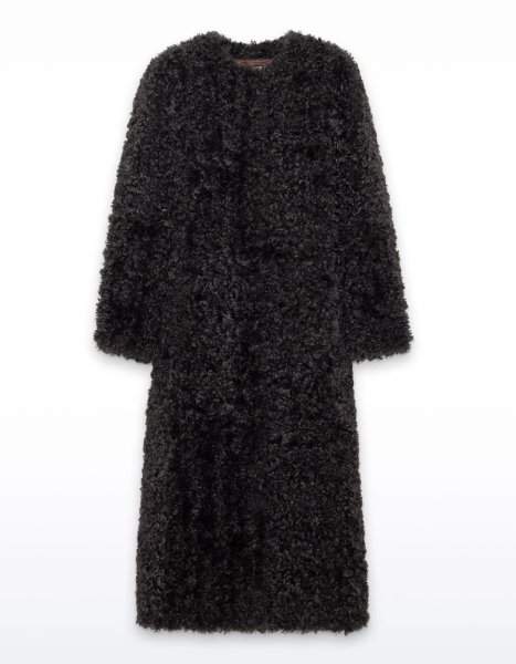 画像1: ［STAND STUDIO］Renata Curly Faux Fur Coat  カーリーエコファーコート - Dark Chocolate  (1)