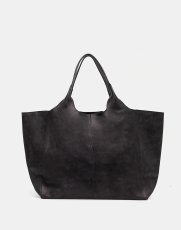 画像1: STAND STUDIO - Lily Leather Tote Bag 大判レザートートバッグ - Black (1)
