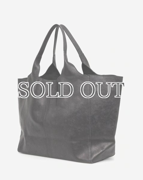 画像3: ［STAND STUDIO］Lily Leather Tote Bag 大判レザートートバッグ - Black (3)