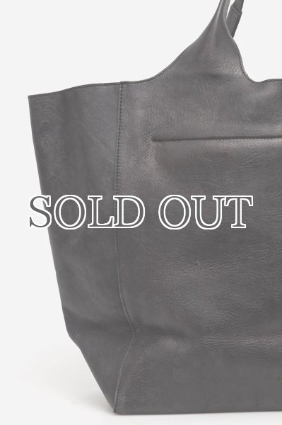 画像5: ［STAND STUDIO］Lily Leather Tote Bag 大判レザートートバッグ - Black (5)