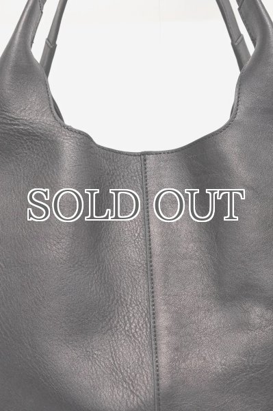 画像4: ［STAND STUDIO］Lily Leather Tote Bag 大判レザートートバッグ - Black (4)