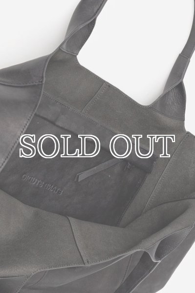 画像6: ［STAND STUDIO］Lily Leather Tote Bag 大判レザートートバッグ - Black (6)