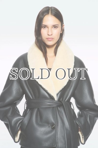 画像2: 【40%OFF】［STAND STUDIO］ Kathini Jacket フェイクシアリングジャケット - Black/Off White (2)