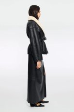 画像4: ［STAND STUDIO］ Kathini Jacket フェイクシアリングジャケット - Black/Off White (4)