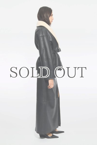 画像4: 【40%OFF】［STAND STUDIO］ Kathini Jacket フェイクシアリングジャケット - Black/Off White (4)