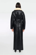 画像5: ［STAND STUDIO］ Kathini Jacket フェイクシアリングジャケット - Black/Off White (5)