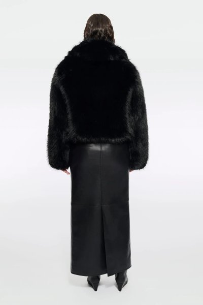 画像6: ［STAND STUDIO］Samara Faux Fox-Fur Jacket エコフォックスファージャケット - Black (6)