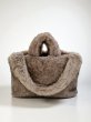 画像8: ［STAND STUDIO］ Livi Faux Fur Tote  ショルダーストラップ付きエコファートートバッグ - Natural (8)