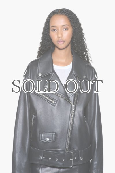 画像2: ［STAND STUDIO］ Isobelle Biker Leather Jacket バイカーレザージャケット - Black (2)