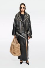 画像3: STAND STUDIO - Isobelle Biker Leather Jacket バイカーレザージャケット - Worn Black (3)