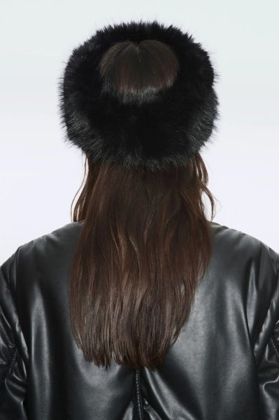 画像4: ［STAND STUDIO］Zephyra Headband エコファーヘッドバンド - Black (4)