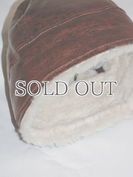 画像7: STAND STUDIO - Ruth Shearling Hat シアリングハット - Brown / white (7)
