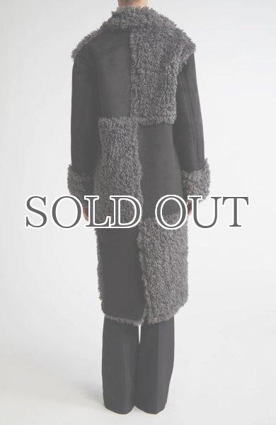画像4: 【50%OFF】［STAND STUDIO］Becky Coat  フェイシアリングコート - Black/Grey (4)
