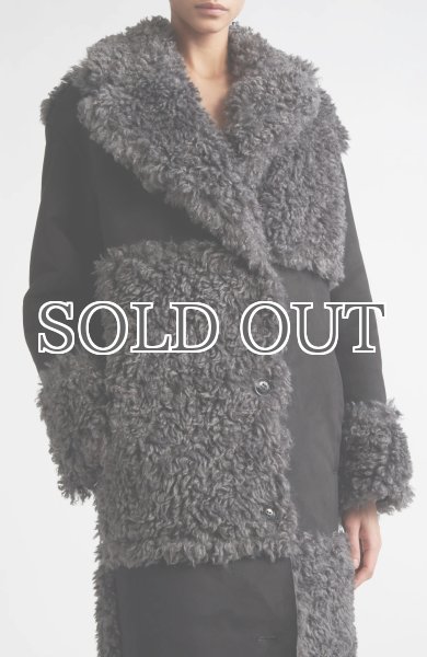 画像6: 【50%OFF】［STAND STUDIO］Becky Coat  フェイシアリングコート - Black/Grey (6)